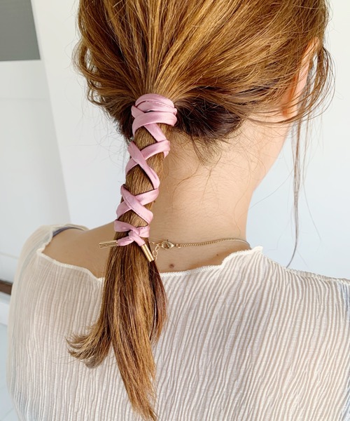 CLEA（クレア）の「”カラバリ豊富”サテン ワイヤー リボン（その他ヘアアクセサリー・レディース・ベージュ/ブラウン/ホワイト/ブラック/サックスブルー/ピンク/ネイビー/パープル/グレー/ワイン・FREE）」の18枚目の写真