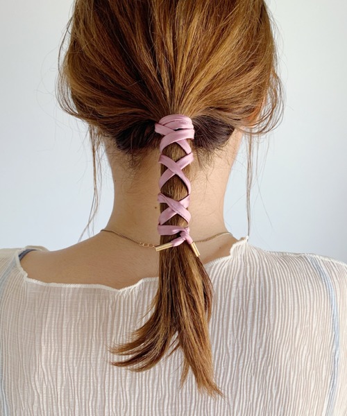 CLEA（クレア）の「”カラバリ豊富”サテン ワイヤー リボン（その他ヘアアクセサリー・レディース・ベージュ/ブラウン/ホワイト/ブラック/サックスブルー/ピンク/ネイビー/パープル/グレー/ワイン・FREE）」の22枚目の写真