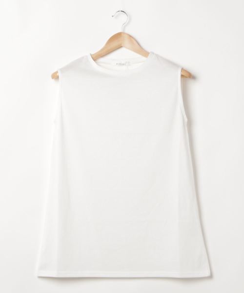 archives(アルシーヴ)の「透かし柄キャミSET(Tシャツ/カットソー・レディース・ネイビー/ベージュ/オフホワイト・MEDIUM)」の4枚目の写真