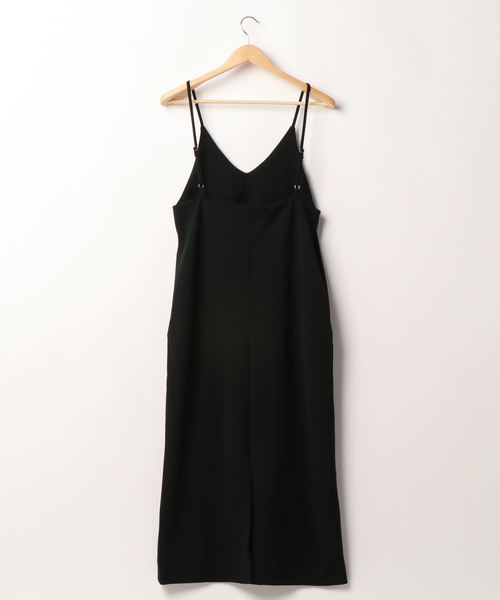 coca(coca)(コカ)の「シンプルストレッチ素材サロペットスカート(サロペット/オーバーオール・レディース・ブラック・ONE SIZE)」の2枚目の写真