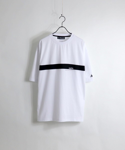 Kappa（カッパ）の「Kappa / カッパ 別注グラフィックビッグシルエットT（Tシャツ/カットソー・メンズ・ホワイト系その他2/ベージュ系その他2/ブルー系その他2/ブラック系その他2/ホワイト系その他3/ベージュ系その他3/ブルー系その他3/ブラック系その他3/ホワイト系その他4/ベージュ系その他4/ブルー系その他4/ブラック系その他4/ホワイト/ホワイト系その他/ミント/グリーン系その他/ベージュ/ベージュ系その他/ブラック系その他/ブラック/チャコールグレー/グリーン/アイボリー/ピンク/グレー/パープル/グリーン系その他2/グレー系その他2/グレー系その他3/ピンク系その他3/パープル系その他3/サックスブルー・M/L）」の6枚目の写真