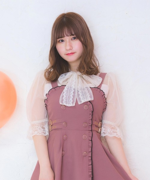 ROJITA（ロジータ）の「BIGリボンチュールブラウス（シャツ/ブラウス・レディース・ブラック/ベージュ/ピンク・FREE）」の18枚目の写真