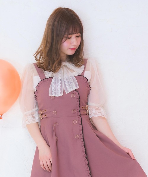 ROJITA（ロジータ）の「BIGリボンチュールブラウス（シャツ/ブラウス・レディース・ブラック/ベージュ/ピンク・FREE）」の19枚目の写真