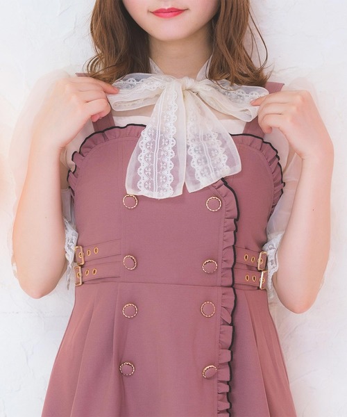 ROJITA（ロジータ）の「BIGリボンチュールブラウス（シャツ/ブラウス・レディース・ブラック/ベージュ/ピンク・FREE）」の21枚目の写真