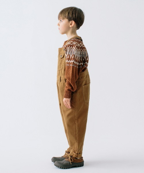 Smoothy（スムージー）の「Smoothy ARMY Duck Overalls / スムージー アーミーダックオーバーオール（その他パンツ・キッズ・ブラウン/アイボリー・S/M/L/XL）」の5枚目の写真