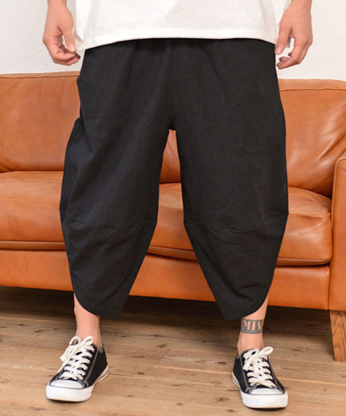 Vicci（ビッチ）の「『vicci/ヴィッチ』バルーン綿麻サルエルパンツ（その他パンツ・メンズ・ブラック/カーキ/チャコール・M/L/XL）」の11枚目の写真