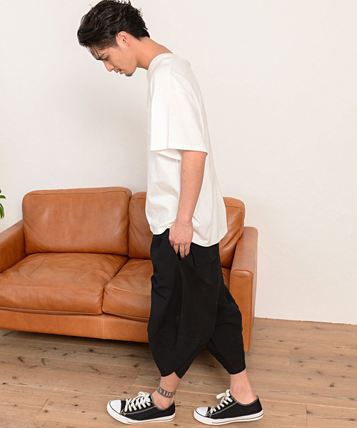 Vicci（ビッチ）の「『vicci/ヴィッチ』バルーン綿麻サルエルパンツ（その他パンツ・メンズ・ブラック/カーキ/チャコール・M/L/XL）」の7枚目の写真