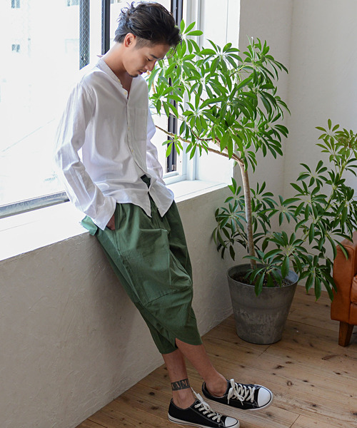 Vicci（ビッチ）の「『vicci/ヴィッチ』バルーン綿麻サルエルパンツ（その他パンツ・メンズ・ブラック/カーキ/チャコール・M/L/XL）」の16枚目の写真