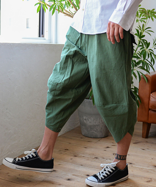 Vicci（ビッチ）の「『vicci/ヴィッチ』バルーン綿麻サルエルパンツ（その他パンツ・メンズ・ブラック/カーキ/チャコール・M/L/XL）」の8枚目の写真