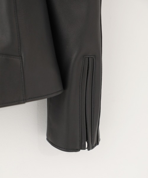 STUDIOUS(ステュディオス)の「【STUDIOUS】ラムレザーシングルライダースブルゾン(ライダースジャケット・メンズ・ブラック・1/2/3/4)」の14枚目の写真