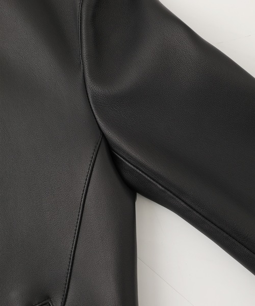 STUDIOUS(ステュディオス)の「【STUDIOUS】ラムレザーシングルライダースブルゾン(ライダースジャケット・メンズ・ブラック・1/2/3/4)」の12枚目の写真