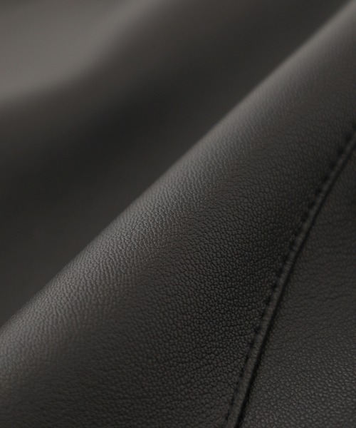 STUDIOUS(ステュディオス)の「【STUDIOUS】ラムレザーシングルライダースブルゾン(ライダースジャケット・メンズ・ブラック・1/2/3/4)」の13枚目の写真