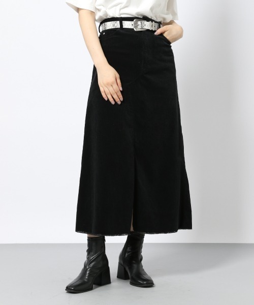 PAGEBOY（ページボーイ）の「コーデュロイリメイクフウスカート（スカート・レディース・ブラック/オフホワイト/ライラック・FREE）」の3枚目の写真