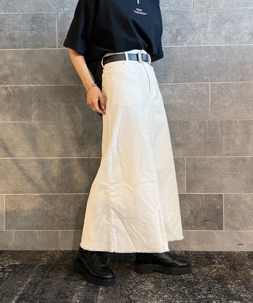 PAGEBOY（ページボーイ）の「コーデュロイリメイクフウスカート（スカート・レディース・ブラック/オフホワイト/ライラック・FREE）」の17枚目の写真