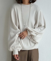 antiqua | ニット ボリュームたっぷりなバルーンスリーブとニットの質感が大人可愛い。(ニット/セーター)