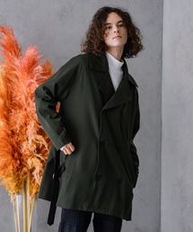 CASPER JOHN | Side Belt Short Trench Coat/サイドベルトショートトレンチコート(ピーコート)