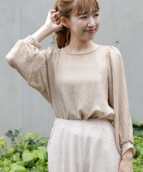 flower(フラワー)の「ウォータリーレディブラウス(シャツ/ブラウス・レディース・アイボリー/ベージュ・FREE)」の1枚目の写真