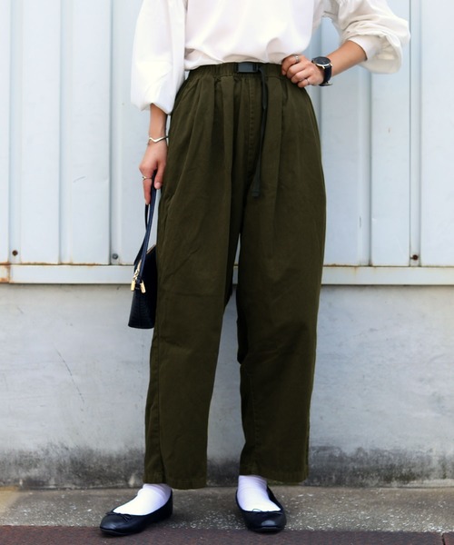 Fashion Letter（ファッションレター）の「バックルバルーンパンツ（チノパンツ・レディース・ブラック/ベージュ/カーキ・LL/4L/3L/M/L）」の12枚目の写真