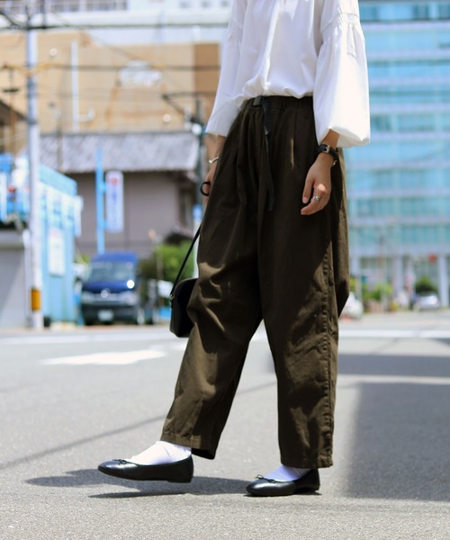 Fashion Letter（ファッションレター）の「バックルバルーンパンツ（チノパンツ・レディース・ブラック/ベージュ/カーキ・LL/4L/3L/M/L）」の19枚目の写真