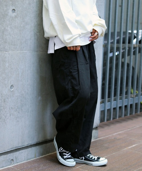 Fashion Letter（ファッションレター）の「バックルバルーンパンツ（チノパンツ・レディース・ブラック/ベージュ/カーキ・LL/4L/3L/M/L）」の5枚目の写真