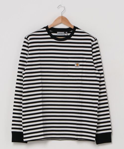Carhartt WIP(カーハートダブリューアイピー)の「L/S PARKER POCKET T-SHIRT(Tシャツ/カットソー・メンズ・ブルー系その他/ホワイト系その他/パープル系その他/グリーン系その他/オレンジ系その他・LARGE/MEDIUM/SMALL/X-LARGE)」の2枚目の写真