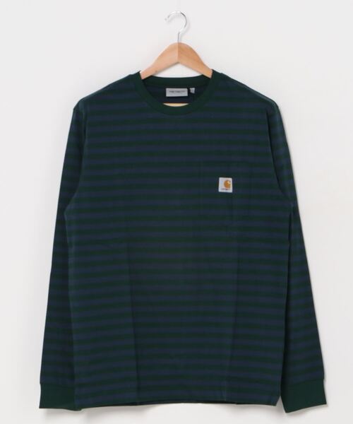Carhartt WIP(カーハートダブリューアイピー)の「L/S PARKER POCKET T-SHIRT(Tシャツ/カットソー・メンズ・ブルー系その他/ホワイト系その他/パープル系その他/グリーン系その他/オレンジ系その他・LARGE/MEDIUM/SMALL/X-LARGE)」の3枚目の写真
