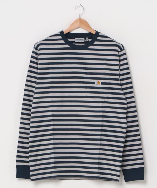 Carhartt WIP(カーハートダブリューアイピー)の「L/S PARKER POCKET T-SHIRT(Tシャツ/カットソー・メンズ・ブルー系その他/ホワイト系その他/パープル系その他/グリーン系その他/オレンジ系その他・LARGE/MEDIUM/SMALL/X-LARGE)」の4枚目の写真