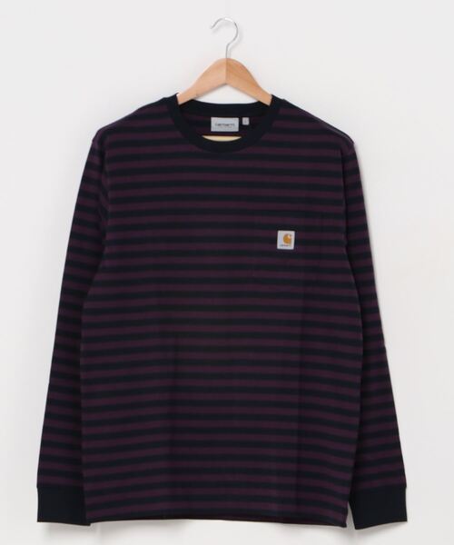 Carhartt WIP(カーハートダブリューアイピー)の「L/S PARKER POCKET T-SHIRT(Tシャツ/カットソー・メンズ・ブルー系その他/ホワイト系その他/パープル系その他/グリーン系その他/オレンジ系その他・LARGE/MEDIUM/SMALL/X-LARGE)」の5枚目の写真