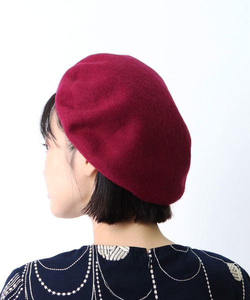salle de bal(サルデバル)の「ウールベレー帽 / WOOL BERET(ハンチング/ベレー帽・レディース・ブラック/グレー/チャコールグレー/ベージュ/ネイビー/バーガンディー/ブラウン/ワインレッド・FREE)」の13枚目の写真