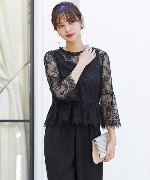 ファッションレター　パーティードレス　セットアップ　結婚式　お呼ばれ Fashion Letter（ファッションレター）の「レーストップス