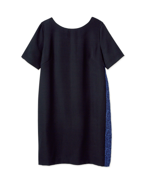 BEAMS LIGHTS Women's（ビームスライツ ウィメンズ）の「BEAMS LIGHTS / 片脇レース ワンピース（ワンピース・レディース・ブラック/ブラウン系その他・36/38）」の3枚目の写真