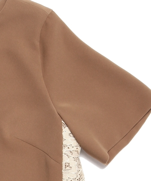 BEAMS LIGHTS Women's（ビームスライツ ウィメンズ）の「BEAMS LIGHTS / 片脇レース ワンピース（ワンピース・レディース・ブラック/ブラウン系その他・36/38）」の21枚目の写真