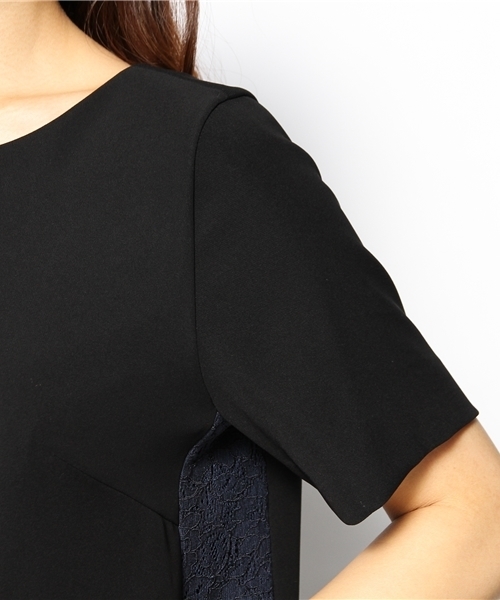 BEAMS LIGHTS Women's（ビームスライツ ウィメンズ）の「BEAMS LIGHTS / 片脇レース ワンピース（ワンピース・レディース・ブラック/ブラウン系その他・36/38）」の7枚目の写真