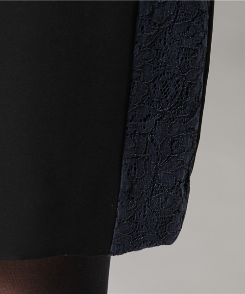 BEAMS LIGHTS Women's（ビームスライツ ウィメンズ）の「BEAMS LIGHTS / 片脇レース ワンピース（ワンピース・レディース・ブラック/ブラウン系その他・36/38）」の8枚目の写真