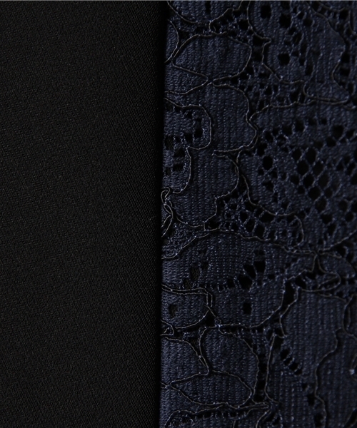 BEAMS LIGHTS Women's（ビームスライツ ウィメンズ）の「BEAMS LIGHTS / 片脇レース ワンピース（ワンピース・レディース・ブラック/ブラウン系その他・36/38）」の9枚目の写真