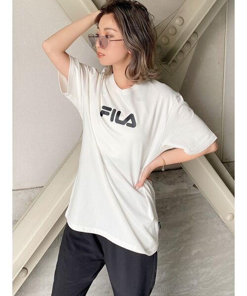 FILA（フィラ）の「GYDA×FILA BUG BASKETBALL Tシャツ（Tシャツ/カットソー・レディース・オフホワイト/ブラック・FREE）」の2枚目の写真