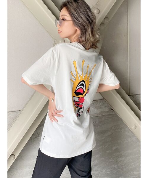 FILA（フィラ）の「GYDA×FILA BUG BASKETBALL Tシャツ（Tシャツ/カットソー・レディース・オフホワイト/ブラック・FREE）」の5枚目の写真