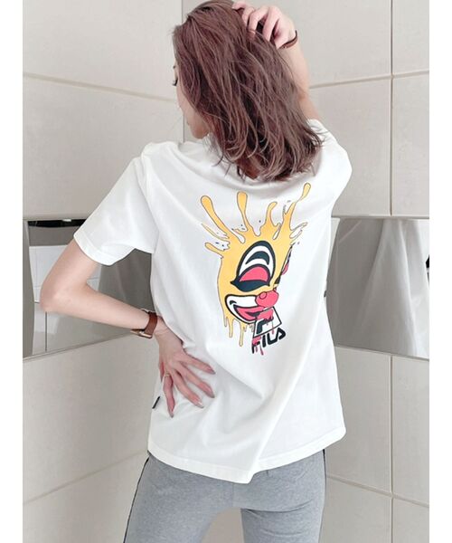 FILA（フィラ）の「GYDA×FILA BUG BASKETBALL Tシャツ（Tシャツ/カットソー・レディース・オフホワイト/ブラック・FREE）」の8枚目の写真