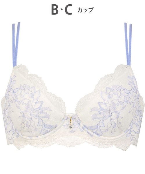 Wing Lesiage（ウイングレシアージュ）の「ブラジャー　「1000シリーズ」（ブラジャー・レディース・ブラック/ターコイズブルー/マスタード/エンジ/ピンク/ブルー/ベージュ/サックスブルー/ライトピンク/グリーン/ナチュラル/ベビーピンク/ネイビー/ブラウン/グレー・B65/B70/C70/B75/C65/C75/B80/C80）」の6枚目の写真
