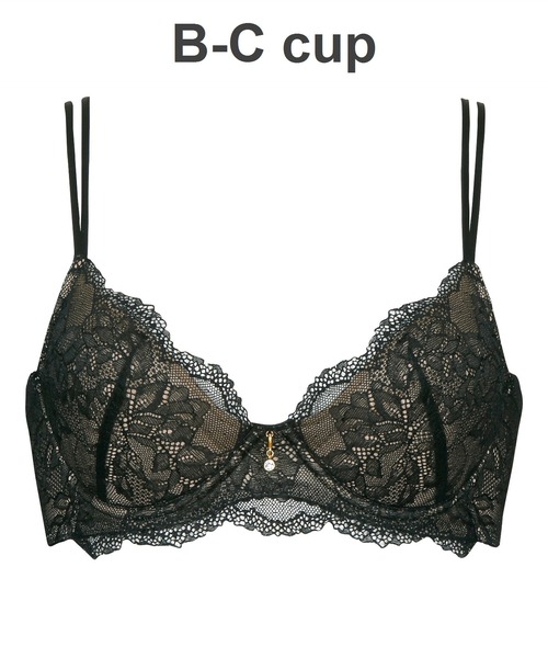 Wing Lesiage（ウイングレシアージュ）の「ブラジャー　「1000シリーズ」（ブラジャー・レディース・ブラック/ターコイズブルー/マスタード/エンジ/ピンク/ブルー/ベージュ/サックスブルー/ライトピンク/グリーン/ナチュラル/ベビーピンク/ネイビー/ブラウン/グレー・B65/B70/C70/B75/C65/C75/B80/C80）」の2枚目の写真