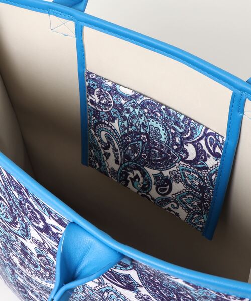 チャイハネ(チャイハネ)の「【チャイハネ】ペイズリー柄BIGトートバッグ(トートバッグ・レディース・ブラウン/ブルー・FREE)」の3枚目の写真