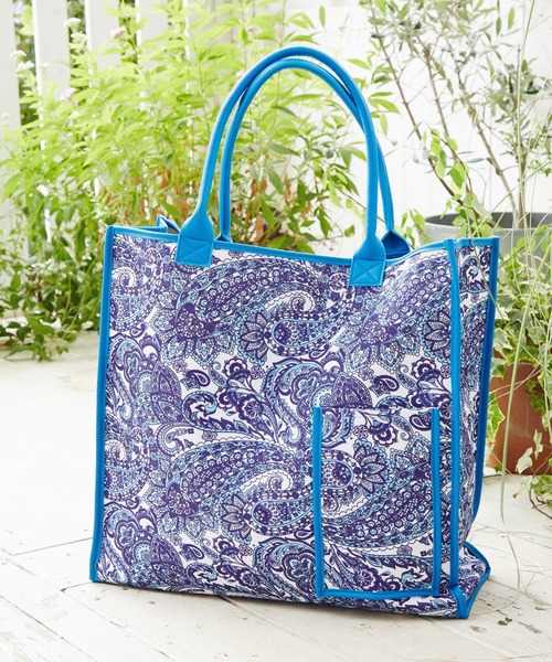 チャイハネ(チャイハネ)の「【チャイハネ】ペイズリー柄BIGトートバッグ(トートバッグ・レディース・ブラウン/ブルー・FREE)」の2枚目の写真