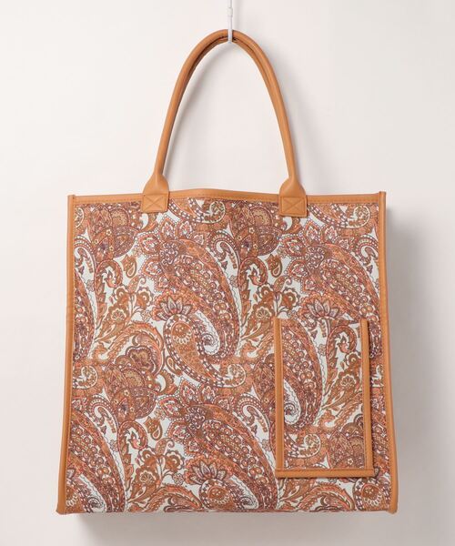 チャイハネ(チャイハネ)の「【チャイハネ】ペイズリー柄BIGトートバッグ(トートバッグ・レディース・ブラウン/ブルー・FREE)」の7枚目の写真