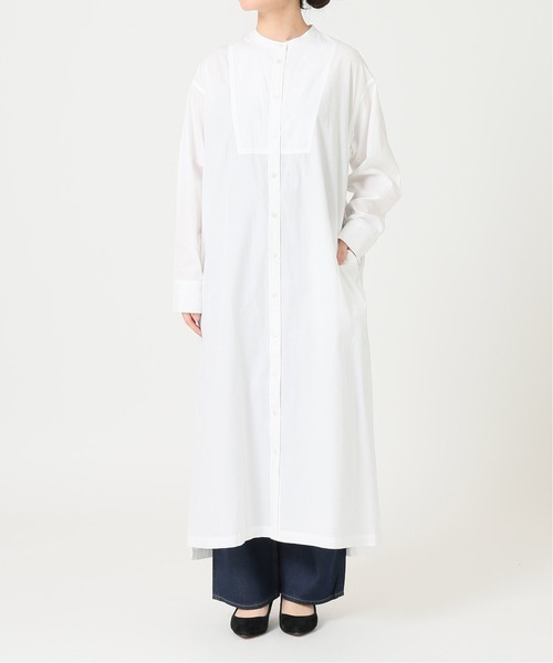 SLOBE IENA(スローブイエナ)の「キャンブリックシャツワンピース【手洗い可能】◆(シャツワンピース・レディース・ホワイト/ブルー系その他・FREE)」の4枚目の写真