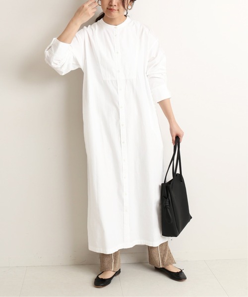 SLOBE IENA(スローブイエナ)の「キャンブリックシャツワンピース【手洗い可能】◆(シャツワンピース・レディース・ホワイト/ブルー系その他・FREE)」の8枚目の写真