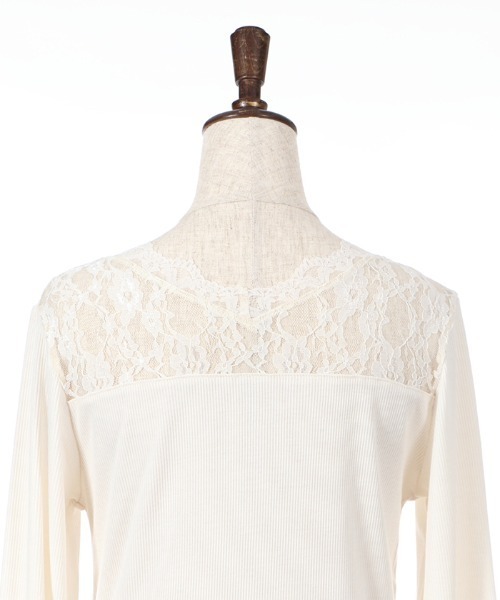 axes femme(アクシーズファム)の「ヨークレースリブインナー(Tシャツ/カットソー・レディース・ホワイト/ブラック/グレー・MEDIUM)」の11枚目の写真