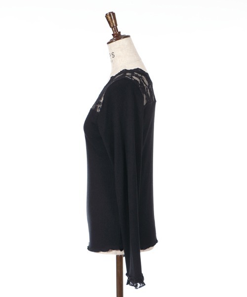 axes femme(アクシーズファム)の「ヨークレースリブインナー(Tシャツ/カットソー・レディース・ホワイト/ブラック/グレー・MEDIUM)」の15枚目の写真
