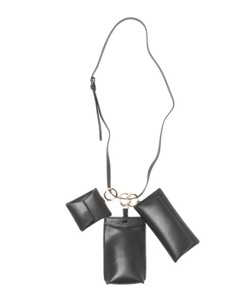 LAZY SUSAN（レイジースーザン）の「マルチポシェット　ルベルニ３セット（ショルダーバッグ・レディース・ブラック/ブラウン/アイボリー・FREE）」の12枚目の写真