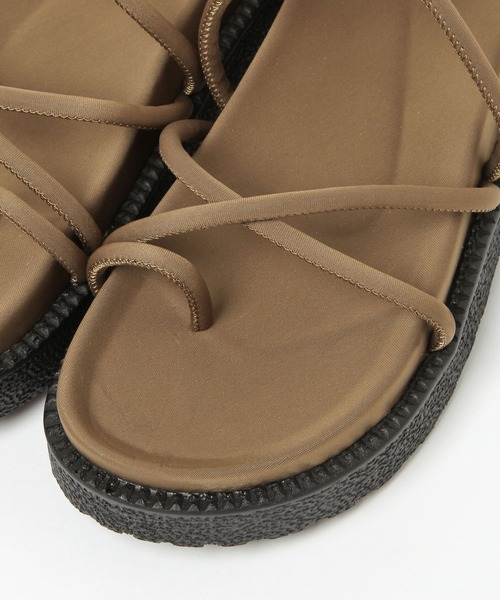 Heather(ヘザー)の「厚底コードレースアップ トングサンダル 937582(サンダル・レディース・ブラック/アイボリー/ベージュ・M/L)」の13枚目の写真