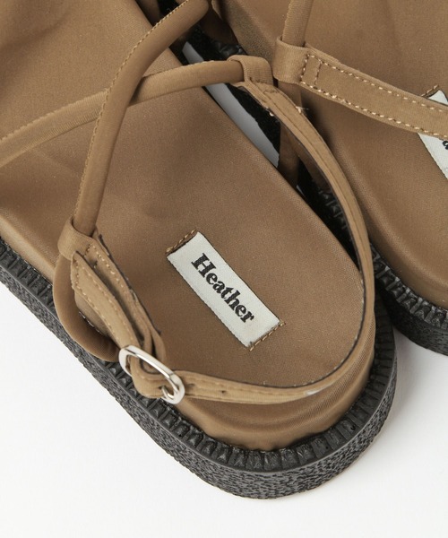 Heather(ヘザー)の「厚底コードレースアップ トングサンダル 937582(サンダル・レディース・ブラック/アイボリー/ベージュ・M/L)」の18枚目の写真